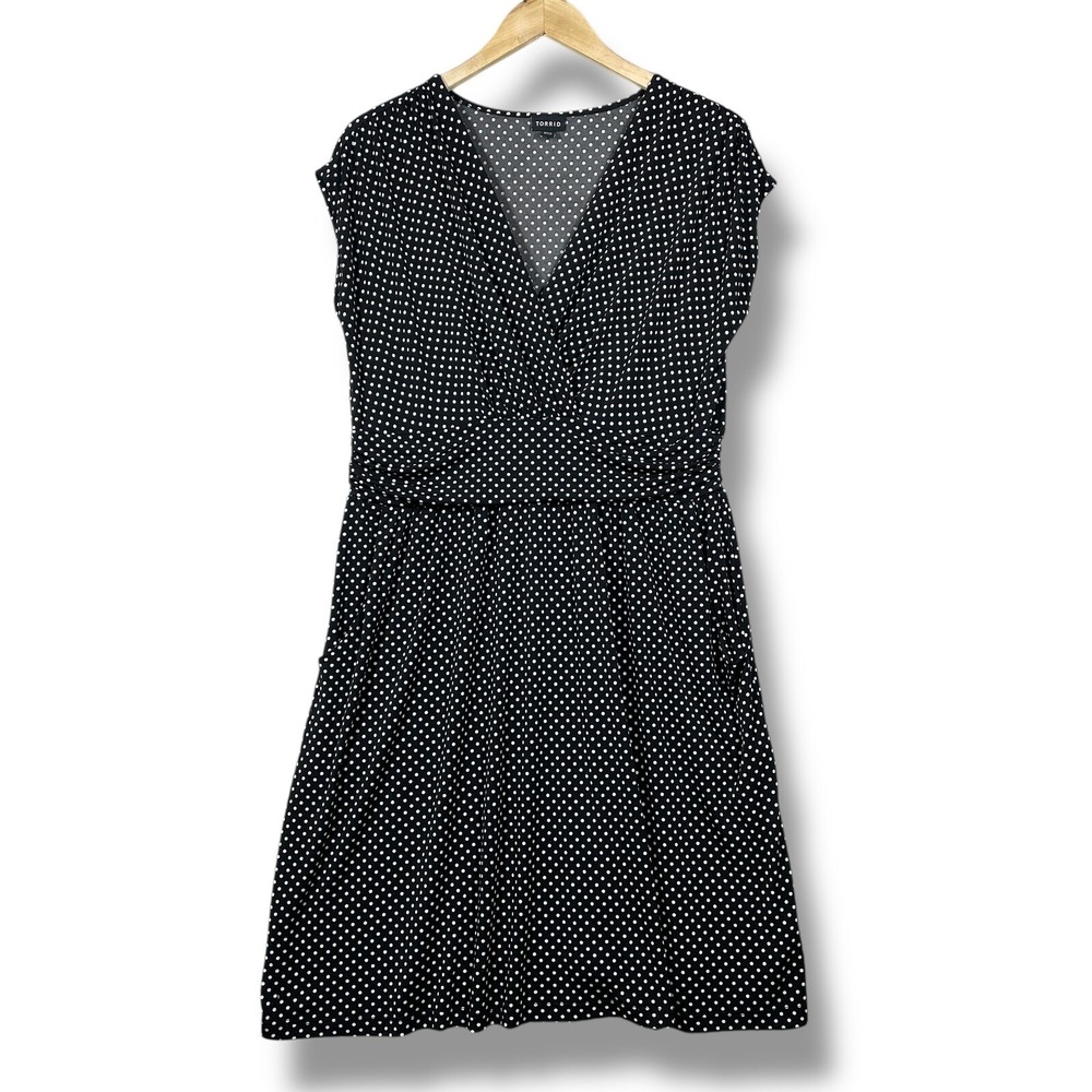 Elegant Black Polka Dot Dress